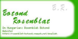 botond rosenblat business card